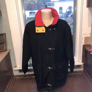 London Fog Jacket Colorful Y2K Medium Thinsulate 3M Red Yellow Black Vintage 80